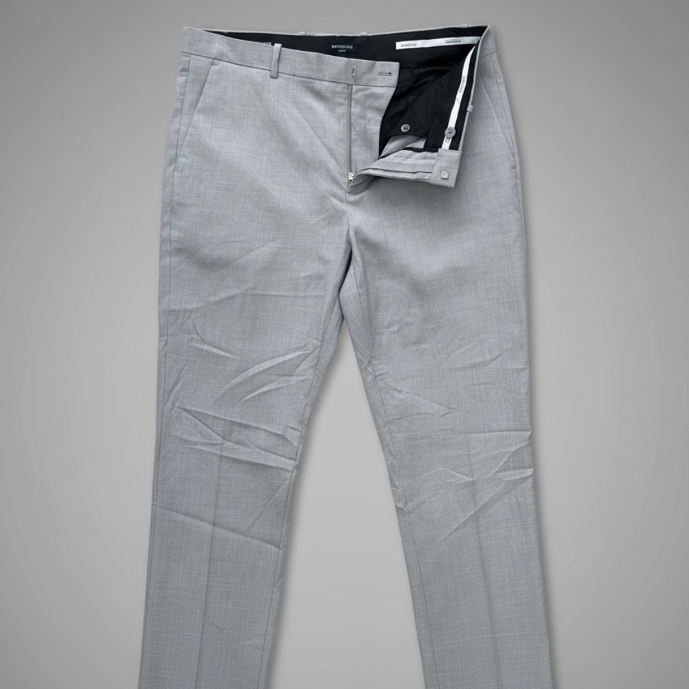 Perry Ellis Portfolio Slim Fit Dress Pants Gray